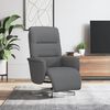 vidaXL Fauteuil inclinable avec repose-pieds gris fonc&eacute; tissu