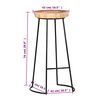 vidaXL Tabourets de bar lot de 2 bois d'acacia massif