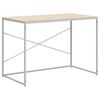 vidaXL Bureau d'ordinateur Blanc ch&ecirc;ne 110x60x70 cm Bois d'ing&eacute;nierie