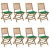 vidaXL Chaises pliantes 8 pi&egrave;ces avec coussins en bois d'acacia massif