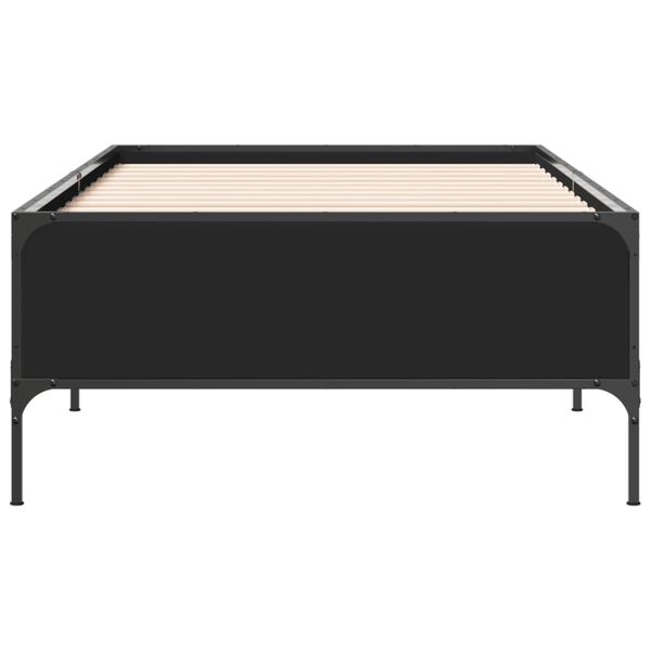 vidaXL Cadre de lit sans matelas noir 100x200 cm
