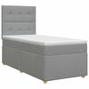 vidaXL Lit boxspring avec matelas Gris clair Simple Tissu
