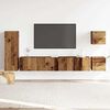 vidaXL Ensemble de meuble TV mural 5 pcs vieux bois bois d'ing&eacute;nierie