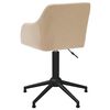 vidaXL Chaise pivotante de bureau Cr&egrave;me Tissu