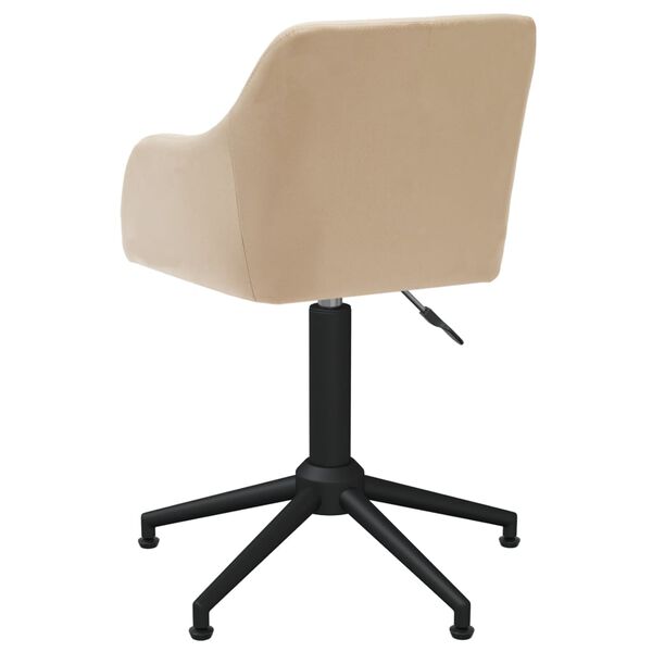 vidaXL Chaise pivotante de bureau Cr&egrave;me Tissu