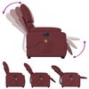 vidaXL Fauteuil inclinable de massage &eacute;lectrique rouge bordeaux