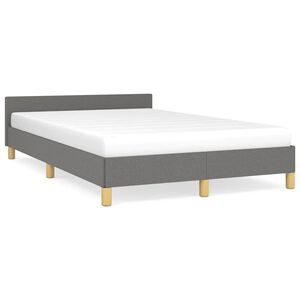 vidaXL Cadre de lit sans matelas gris fonc&eacute; 120x200 cm tissu