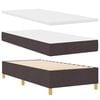 vidaXL Lit &agrave; ressorts avec matelas Marron fonc&eacute; 80 x 200 cm tissu