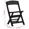 vidaXL Chaises de jardin pliables lot de 4 PP Anthracite
