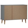 vidaXL Buffet MOLDE Gris 113x40x80 cm Bois massif de pin