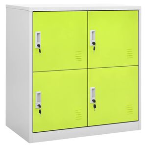 vidaXL Armoire &agrave; casiers Gris clair et vert 90x45x92,5 cm Acier