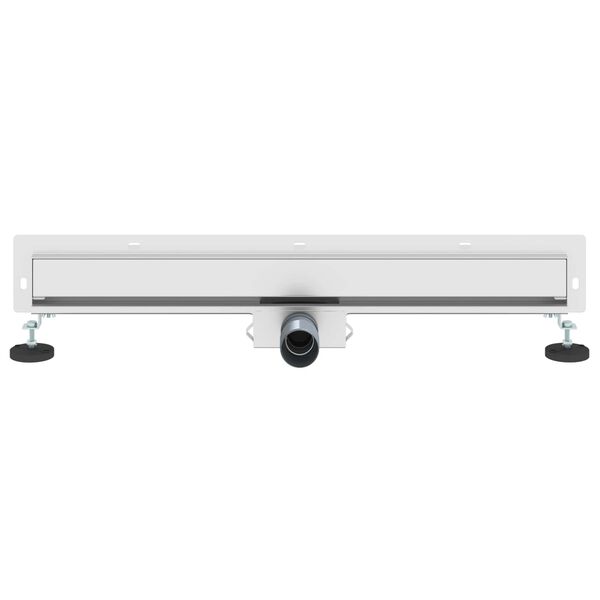 vidaXL Drain de Douche Mont&eacute; au Mur Argent&eacute; 70 cm Acier Inox 304
