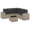 vidaXL Salon de jardin 6 pcs avec coussins gris clair r&eacute;sine tress&eacute;e