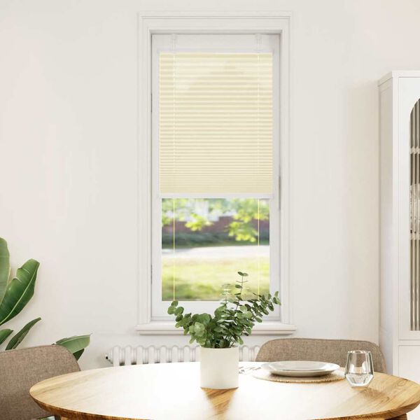 vidaXL Store pliss&eacute; cr&egrave;me 50x100 cm largeur du tissu 49,4 cm polyester