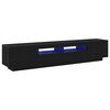 vidaXL Ensemble meuble TV Montage mural 2 pcs Noir 200 x 35 x 40 cm