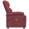 vidaXL Fauteuil &eacute;lectrique de massage Bordeaux Tissu