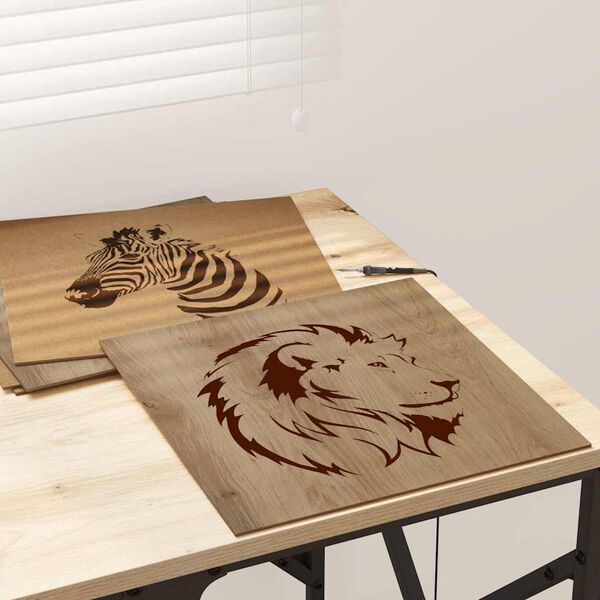 vidaXL Panneaux d&eacute;coratifs 50 pcs Ch&ecirc;ne artisanal 30 x 30 x 0,27 cm