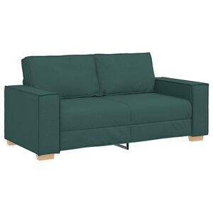 vidaXL Canap&eacute; 2 places Vert fonc&eacute; 180x78x84 cm Tissu