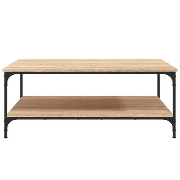vidaXL Table basse ch&ecirc;ne sonoma 100x100x40 cm bois d'ing&eacute;nierie