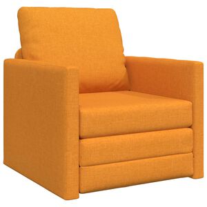 vidaXL Canap&eacute;-Lit Jaune fonc&eacute; 74 x 77 x 81 cm tissu