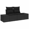 vidaXL Ensemble de canap&eacute; de jardin avec coussin 7 pcs Noir polyrotin