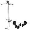 vidaXL Tour de musculation murale avec jeu d'halt&egrave;res et poids 60,5 kg
