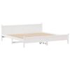 vidaXL Cadre de lit sans matelas blanc 200x200 cm bois massif de pin