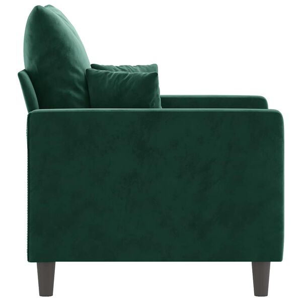 vidaXL Fauteuil Vert fonc&eacute; 60 cm Velours
