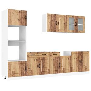 vidaXL Ensemble d'armoires de cuisine 7 pcs Kalmar bois d'ing&eacute;nierie
