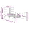 vidaXL Cadre de lit sans matelas 100x200 cm bois massif de pin