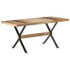vidaXL Table de salle &agrave; manger 160x80x76 cm Bois de manguier brut