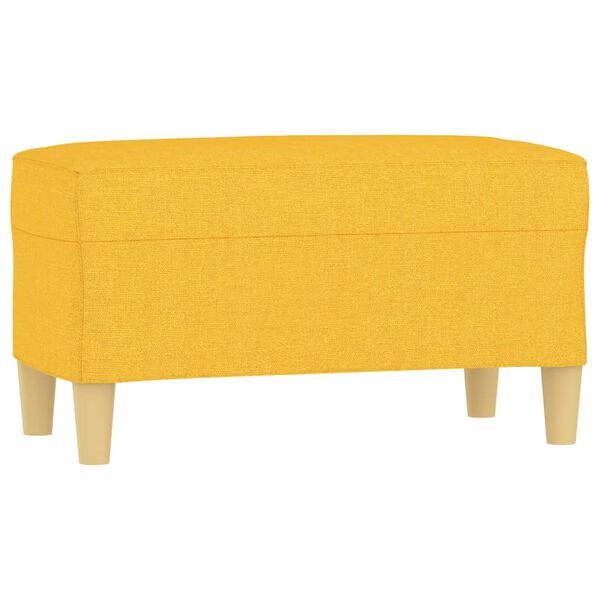 vidaXL Banc Jaune clair 70x35x41 cm Tissu