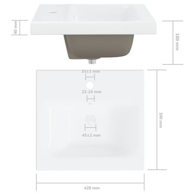 vidaXL Meubles de salle de bain blanc chêne sonoma bois d'ingénierie