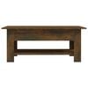 vidaXL Table basse chêne fumé 102x55x42 cm bois d'ingénierie