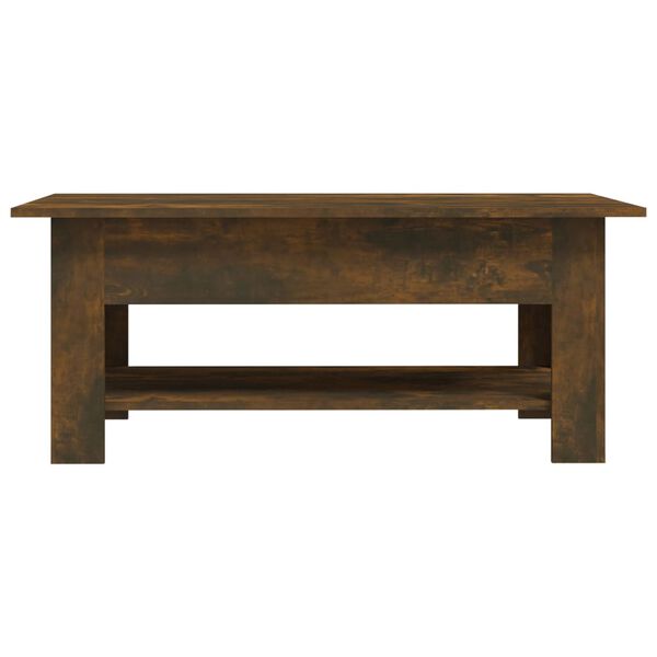 vidaXL Table basse chêne fumé 102x55x42 cm bois d'ingénierie