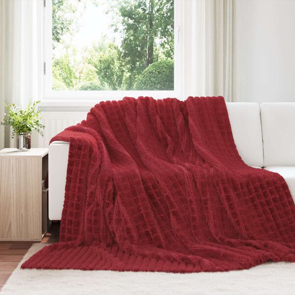 vidaXL Jet&eacute; Rouge Bordeaux 270 x 240 cm Toison