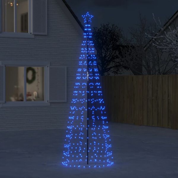 vidaXL Sapin de No&euml;l &agrave; LED avec pointes 570 LED bleu 300 cm