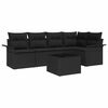 vidaXL Ensemble de canap&eacute; de jardin avec coussin 6 pcs polyrotin