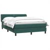 vidaXL Sommier &agrave; lattes de lit et matelas vert fonc&eacute; 140x210cm velours