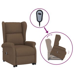 vidaXL Fauteuil Marron Tissu
