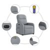vidaXL Fauteuil de massage inclinable &eacute;lectrique gris clair tissu