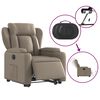 vidaXL Fauteuil inclinable &eacute;lectrique cappuccino similicuir