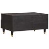 vidaXL Table basse Noir 80 x 54 x 40 cm Bois de mangue massif