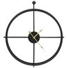 vidaXL Horloge murale Noir 52 cm Fer
