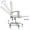 vidaXL Fauteuil inclinable de bureau Blanc Similicuir