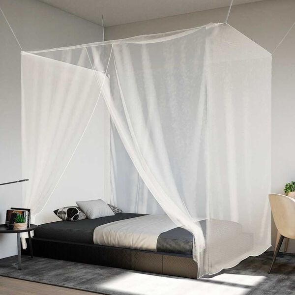 vidaXL Moustiquaire suspendue 156 maille blanc 220x200x210 cm