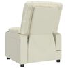 vidaXL Fauteuil inclinable Cr&egrave;me Similicuir