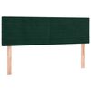 vidaXL Sommier &agrave; lattes de lit et matelas Vert fonc&eacute; 140x190cm Velours