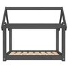 vidaXL Lit pour chien Gris 81x60x70 cm Bois de pin solide