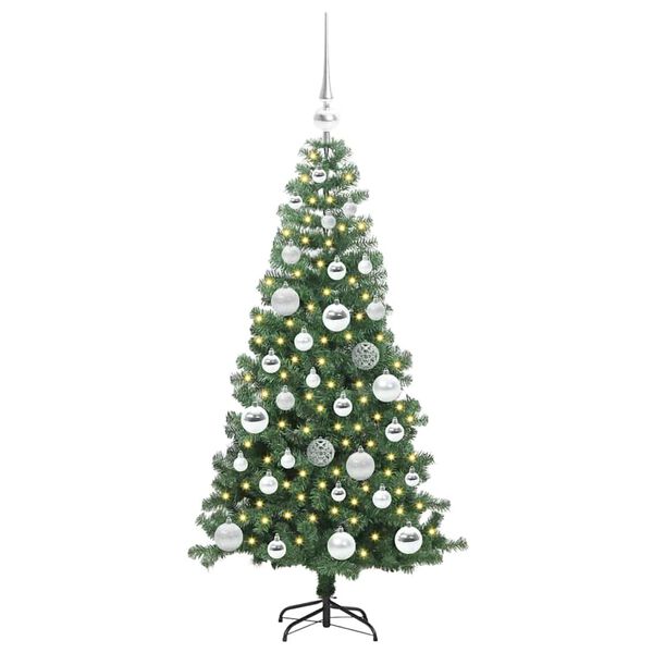 vidaXL Sapin de No&euml;l avec 150 LED avec support Vert 120 cm PVC